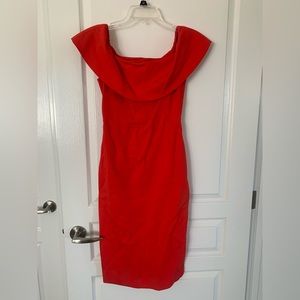 Aritzia Babaton RUSLAN dress in cherry red.